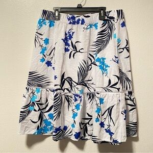 Liz Claiborne‎ Skirt Women’s Size M Long White Blue